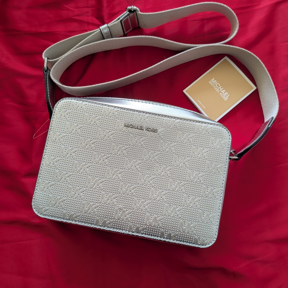 Michael Kors Silver Crossbody Bag